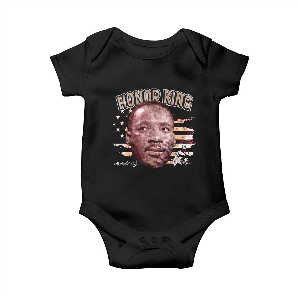 Martin Luther King Jr. Baby Onesie MLK Day Black History Month American Flag TS10 Black Print Your Wear