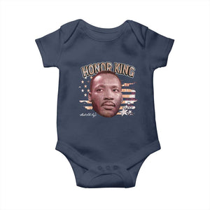 Martin Luther King Jr. Baby Onesie MLK Day Black History Month American Flag TS10 Navy Print Your Wear