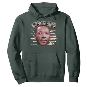 Martin Luther King Jr. Hoodie MLK Day Black History Month American Flag TS10 Dark Forest Green Print Your Wear