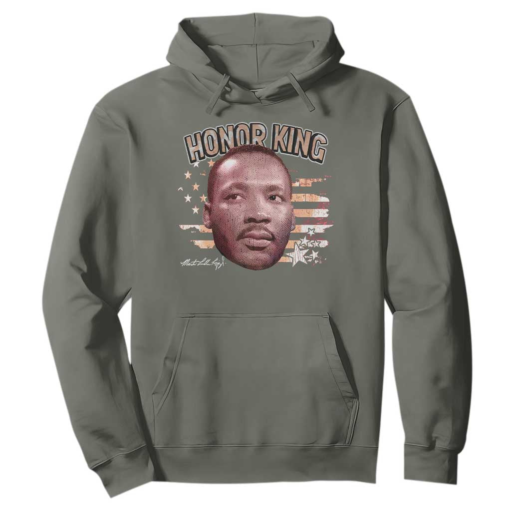 Martin Luther King Jr. Hoodie MLK Day Black History Month American Flag TS10 Military Green Print Your Wear