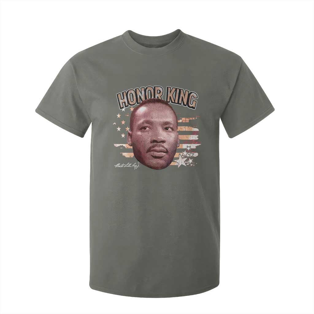 Martin Luther King Jr. T Shirt For Kid MLK Day Black History Month American Flag TS10 Military Green Print Your Wear