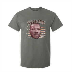 Martin Luther King Jr. T Shirt For Kid MLK Day Black History Month American Flag TS10 Military Green Print Your Wear