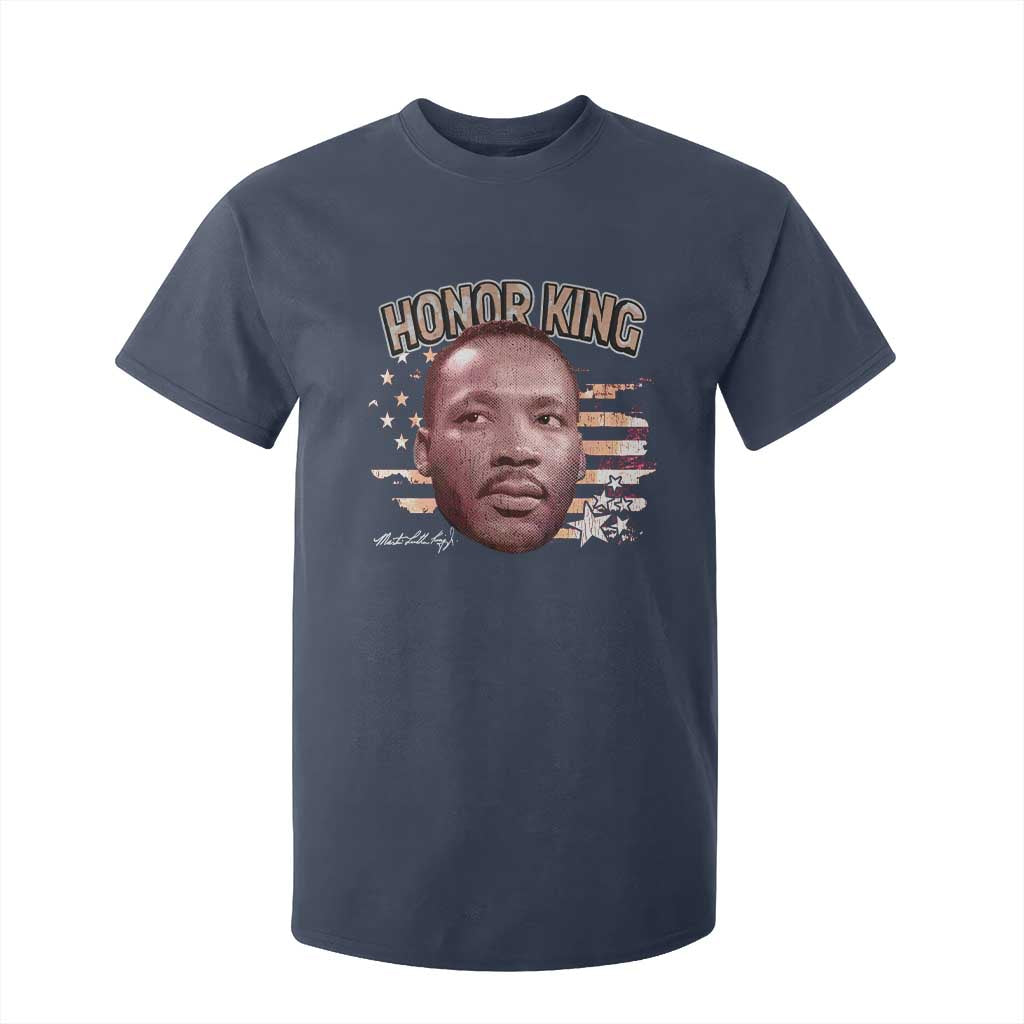 Martin Luther King Jr. T Shirt For Kid MLK Day Black History Month American Flag TS10 Navy Print Your Wear