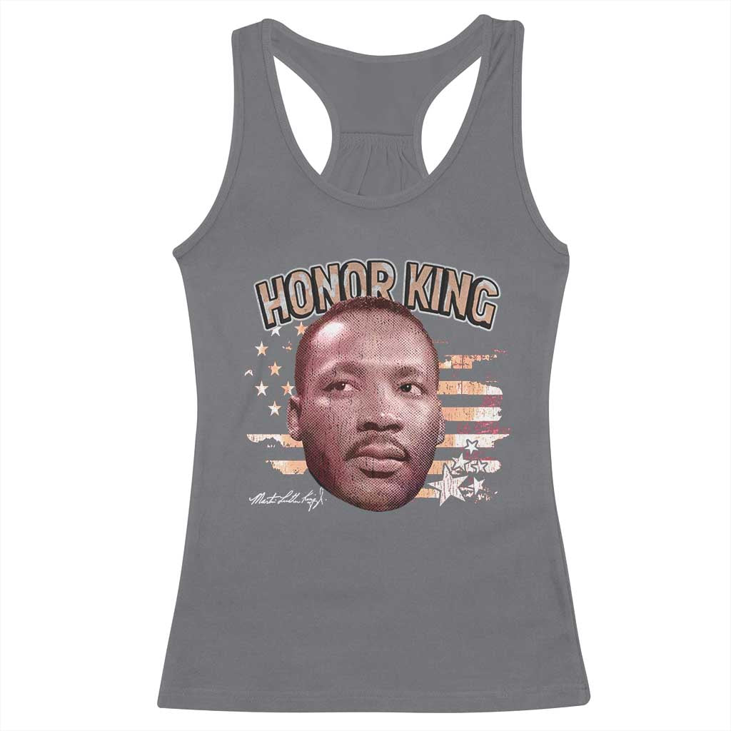 Martin Luther King Jr. Racerback Tank Top MLK Day Black History Month American Flag TS10 Charcoal Print Your Wear