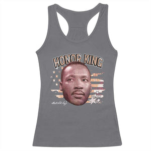 Martin Luther King Jr. Racerback Tank Top MLK Day Black History Month American Flag TS10 Charcoal Print Your Wear