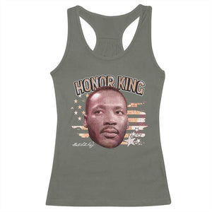 Martin Luther King Jr. Racerback Tank Top MLK Day Black History Month American Flag TS10 Military Green Print Your Wear