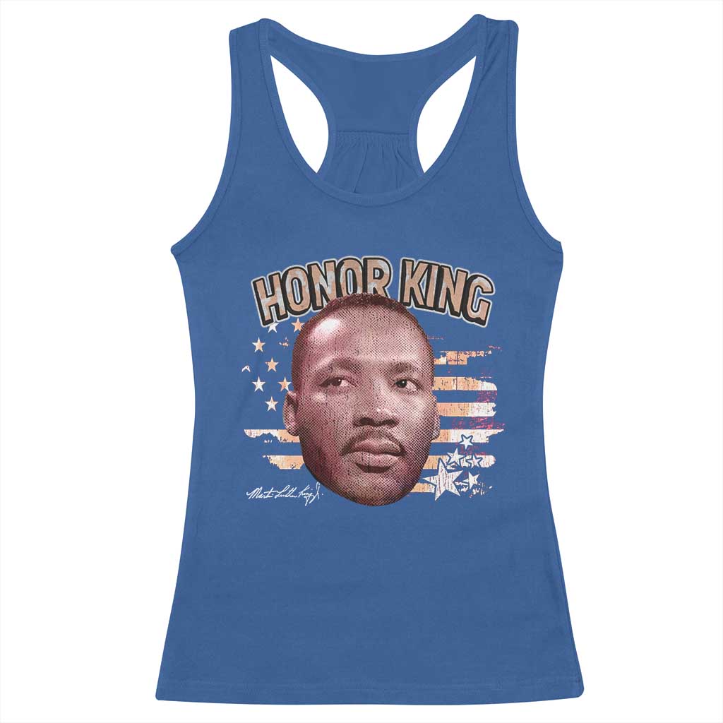 Martin Luther King Jr. Racerback Tank Top MLK Day Black History Month American Flag TS10 Royal Blue Print Your Wear