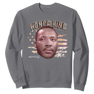 Martin Luther King Jr. Sweatshirt MLK Day Black History Month American Flag TS10 Charcoal Print Your Wear