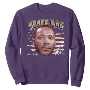 Martin Luther King Jr. Sweatshirt MLK Day Black History Month American Flag TS10 Purple Print Your Wear