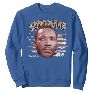 Martin Luther King Jr. Sweatshirt MLK Day Black History Month American Flag TS10 Royal Blue Print Your Wear