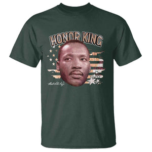 Martin Luther King Jr. T Shirt MLK Day Black History Month American Flag TS10 Dark Forest Green Print Your Wear