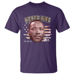 Martin Luther King Jr. T Shirt MLK Day Black History Month American Flag TS10 Purple Print Your Wear