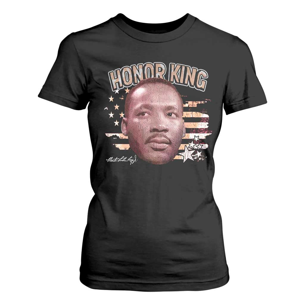 Martin Luther King Jr. T Shirt For Women MLK Day Black History Month American Flag TS10 Black Print Your Wear