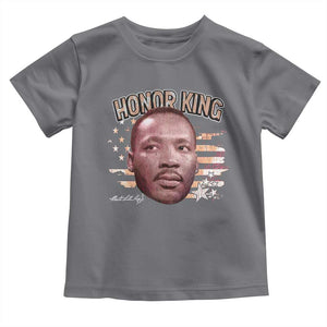 Martin Luther King Jr. Toddler T Shirt MLK Day Black History Month American Flag TS10 Charcoal Print Your Wear