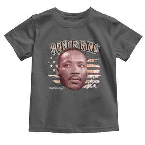 Martin Luther King Jr. Toddler T Shirt MLK Day Black History Month American Flag TS10 Dark Heather Print Your Wear