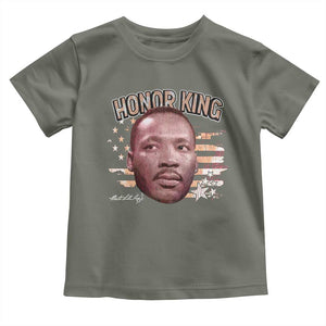 Martin Luther King Jr. Toddler T Shirt MLK Day Black History Month American Flag TS10 Military Green Print Your Wear
