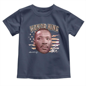 Martin Luther King Jr. Toddler T Shirt MLK Day Black History Month American Flag TS10 Navy Print Your Wear