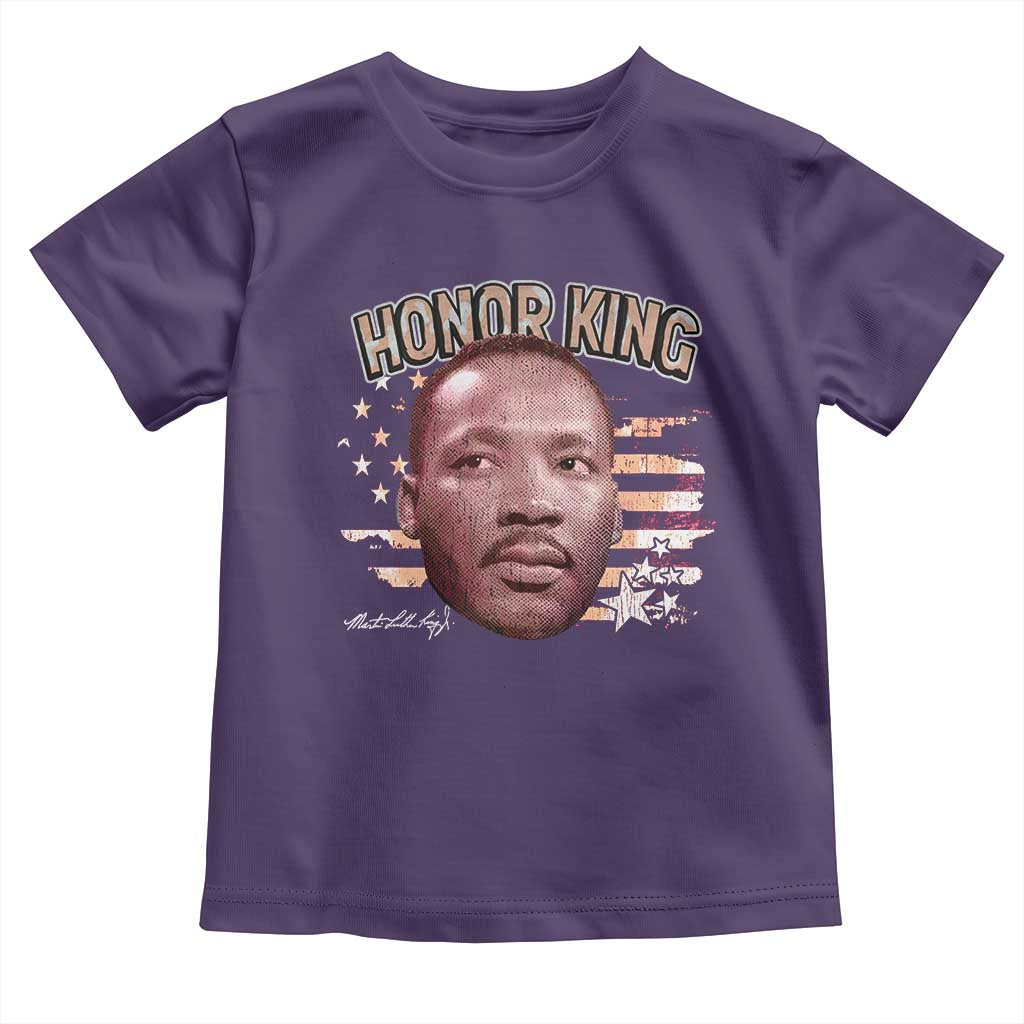 Martin Luther King Jr. Toddler T Shirt MLK Day Black History Month American Flag TS10 Purple Print Your Wear