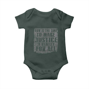 Martin Luther King Jr. Day Baby Onesie MLK Now Is The Time To Make Justice A Reality For All TS10 Print Your Wear