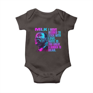 Martin Luther King Jr. Baby Onesie I Have Decided To Stick With Love MLK Day TS10 Dark Chocolate Print Your Wear