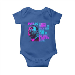 Martin Luther King Jr. Baby Onesie I Have Decided To Stick With Love MLK Day TS10 Royal Blue Print Your Wear