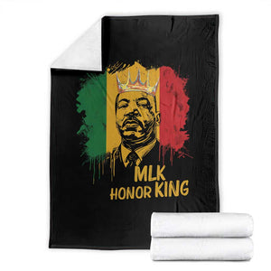 MLK Throw Blanket Honor King Civil Rights Leader Black History Month TS10 Black Print Your Wear