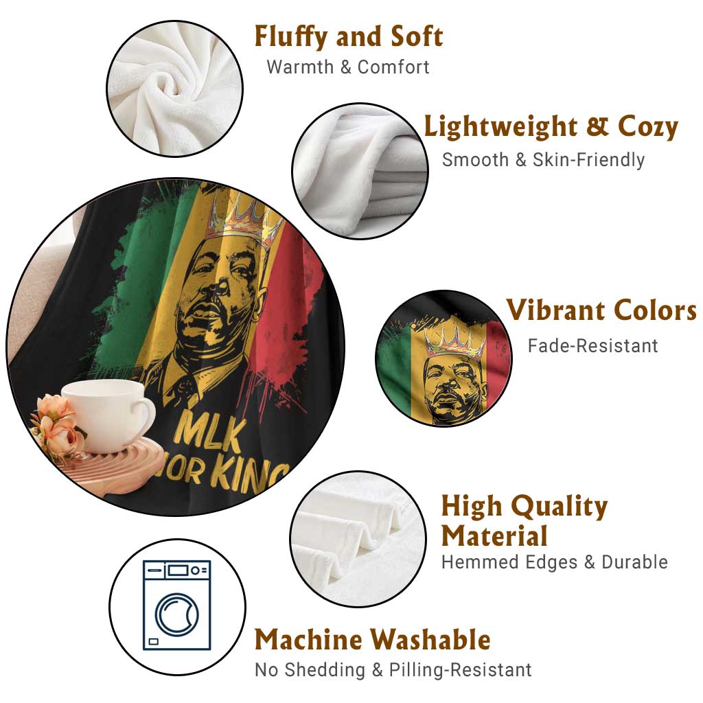 MLK Throw Blanket Honor King Civil Rights Leader Black History Month TS10 Print Your Wear