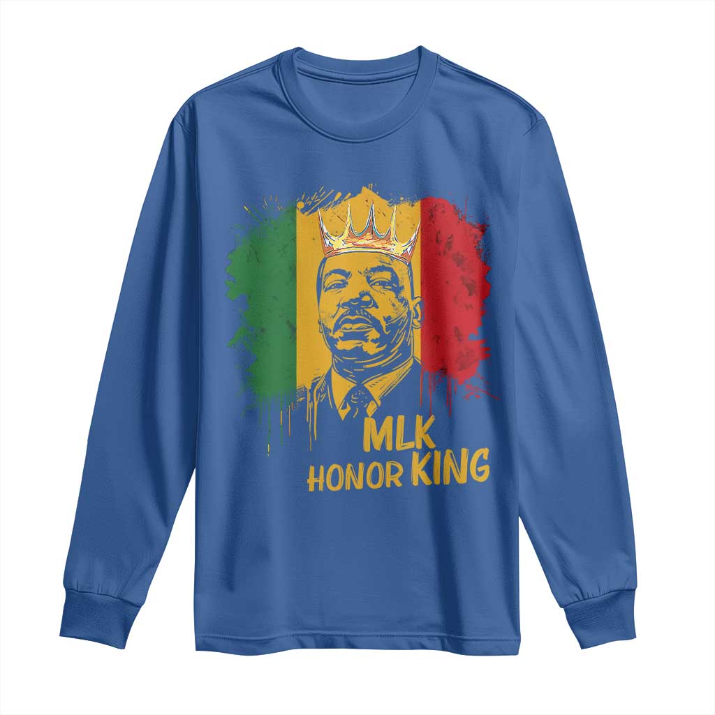 MLK Long Sleeve Shirt Honor King Civil Rights Leader Black History Month TS10 Royal Blue Print Your Wear