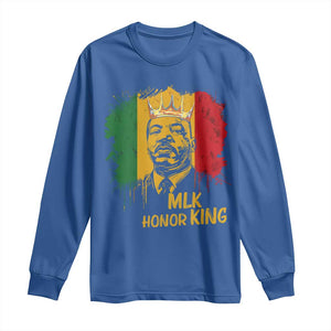 MLK Long Sleeve Shirt Honor King Civil Rights Leader Black History Month TS10 Royal Blue Print Your Wear