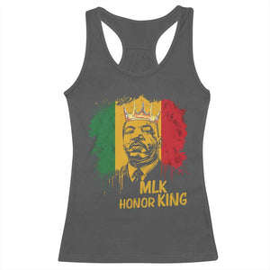 MLK Racerback Tank Top Honor King Civil Rights Leader Black History Month TS10 Dark Heather Print Your Wear