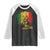 MLK Raglan Shirt Honor King Civil Rights Leader Black History Month TS10 Black White Print Your Wear