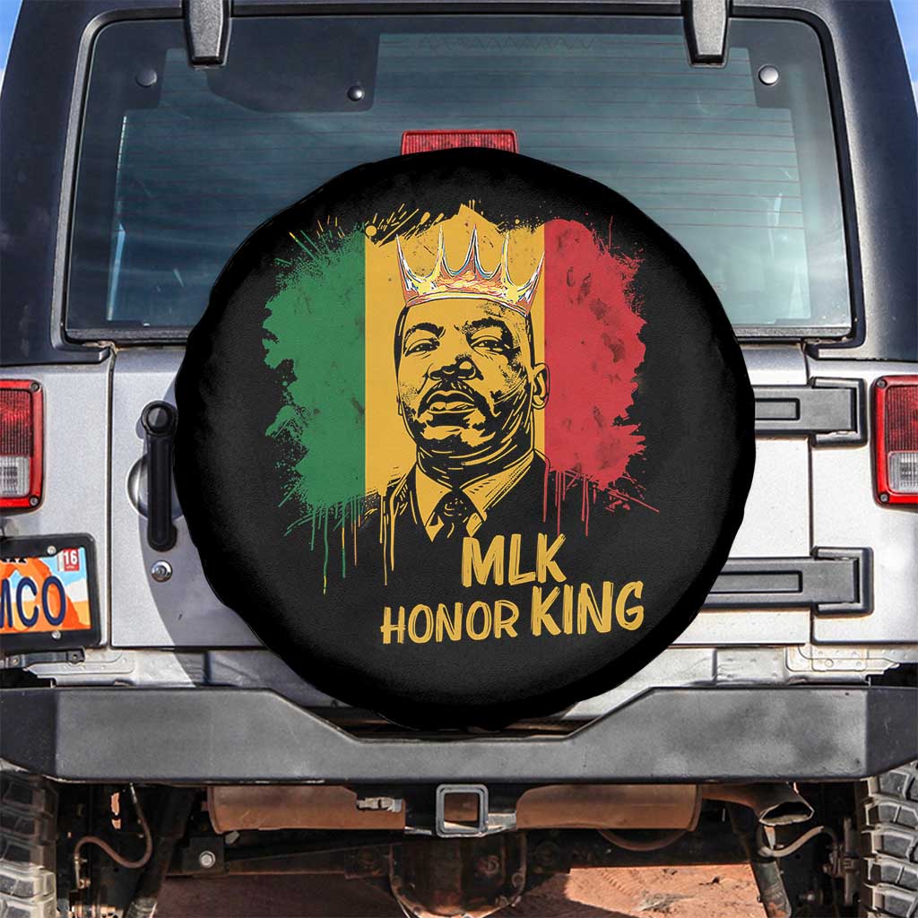 MLK Spare Tire Cover Honor King Civil Rights Leader Black History Month TS10 No hole Black Print Your Wear