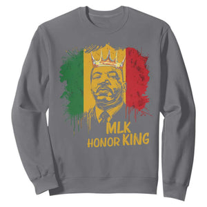 MLK Sweatshirt Honor King Civil Rights Leader Black History Month TS10 Charcoal Print Your Wear