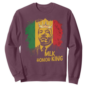 MLK Sweatshirt Honor King Civil Rights Leader Black History Month TS10 Maroon Print Your Wear