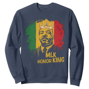 MLK Sweatshirt Honor King Civil Rights Leader Black History Month TS10 Navy Print Your Wear