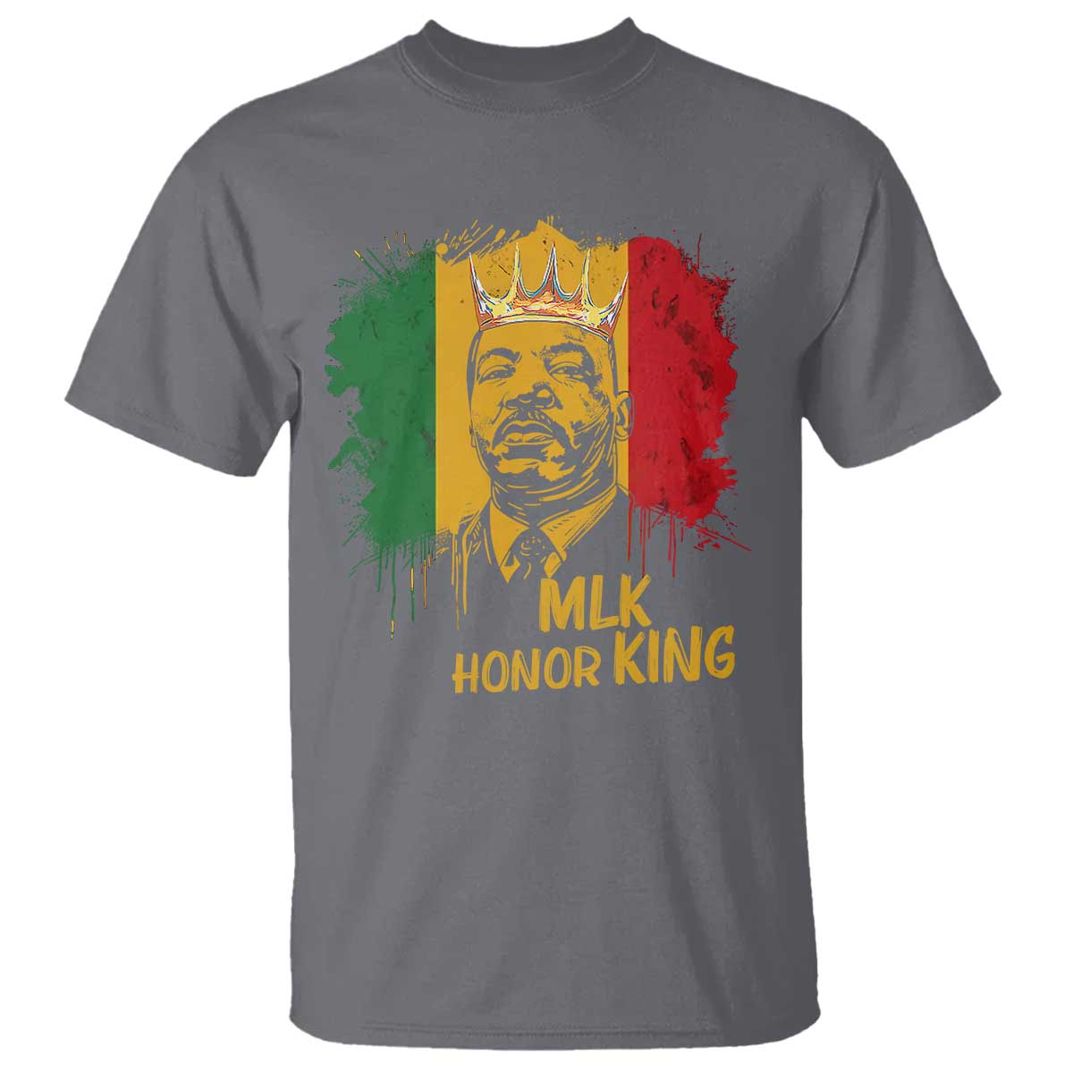 MLK T Shirt Honor King Civil Rights Leader Black History Month TS10 Charcoal Print Your Wear