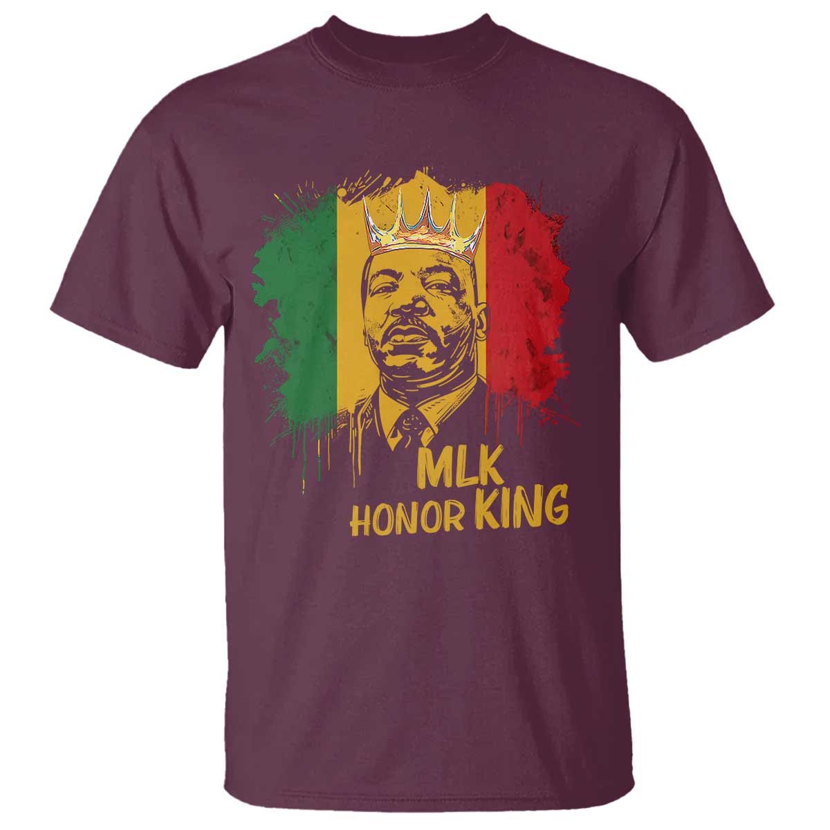 MLK T Shirt Honor King Civil Rights Leader Black History Month TS10 Maroon Print Your Wear