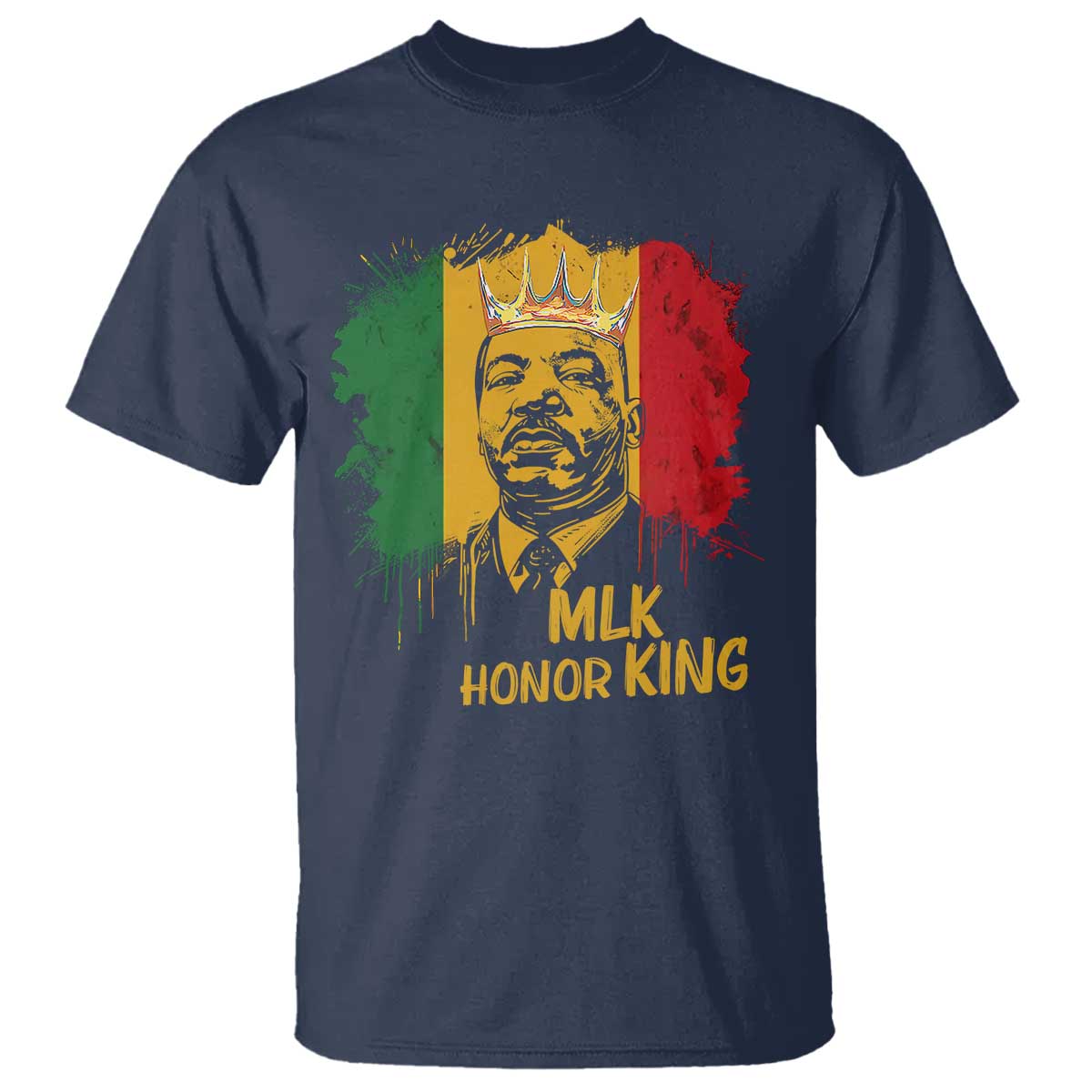 MLK T Shirt Honor King Civil Rights Leader Black History Month TS10 Navy Print Your Wear