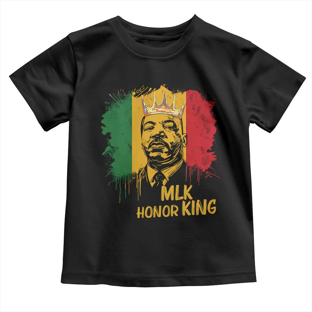 MLK Toddler T Shirt Honor King Civil Rights Leader Black History Month TS10 Black Print Your Wear