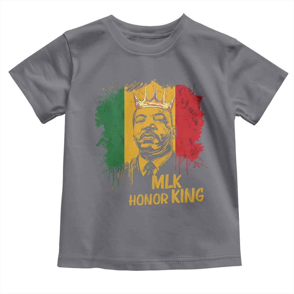 MLK Toddler T Shirt Honor King Civil Rights Leader Black History Month TS10 Charcoal Print Your Wear