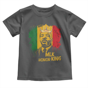MLK Toddler T Shirt Honor King Civil Rights Leader Black History Month TS10 Dark Heather Print Your Wear