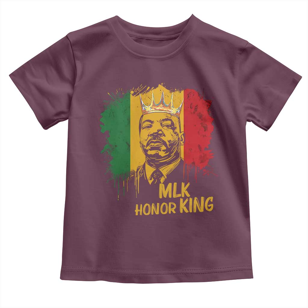 MLK Toddler T Shirt Honor King Civil Rights Leader Black History Month TS10 Maroon Print Your Wear