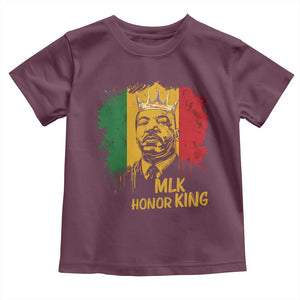 MLK Toddler T Shirt Honor King Civil Rights Leader Black History Month TS10 Maroon Print Your Wear