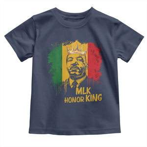 MLK Toddler T Shirt Honor King Civil Rights Leader Black History Month TS10 Navy Print Your Wear