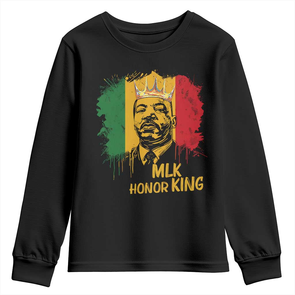 MLK Youth Sweatshirt Honor King Civil Rights Leader Black History Month TS10 Black Print Your Wear