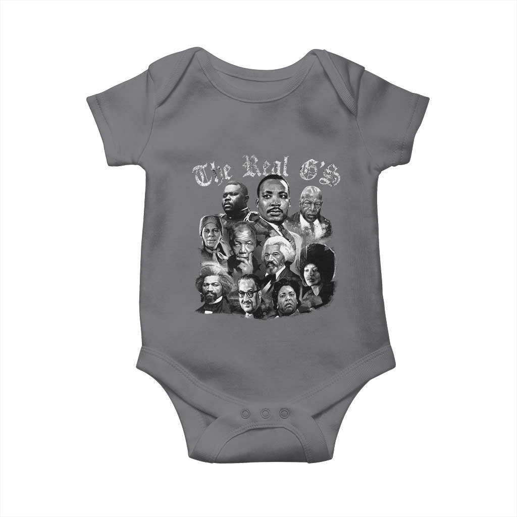 Civil Rights Legends Baby Onesie The Real Gs Juneteenth Black History Month TS10 Charcoal Print Your Wear