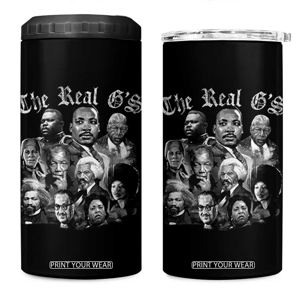 Civil Rights Legends 4 in 1 Can Cooler Tumbler The Real Gs Juneteenth Black History Month TS10 One Size: 16 oz Black Print Your Wear