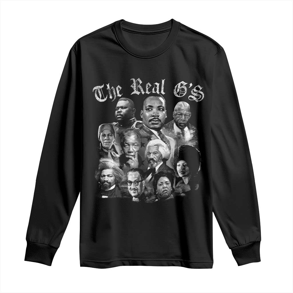 Civil Rights Legends Long Sleeve Shirt The Real Gs Juneteenth Black History Month TS10 Black Print Your Wear