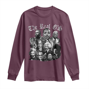 Civil Rights Legends Long Sleeve Shirt The Real Gs Juneteenth Black History Month TS10 Maroon Print Your Wear