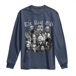 Civil Rights Legends Long Sleeve Shirt The Real Gs Juneteenth Black History Month TS10 Navy Print Your Wear